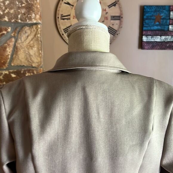 Nwt Vintage 90s City Triangles Tan Sleeveless Dress With Matching Jacket Size 11 - Picture 8 of 15